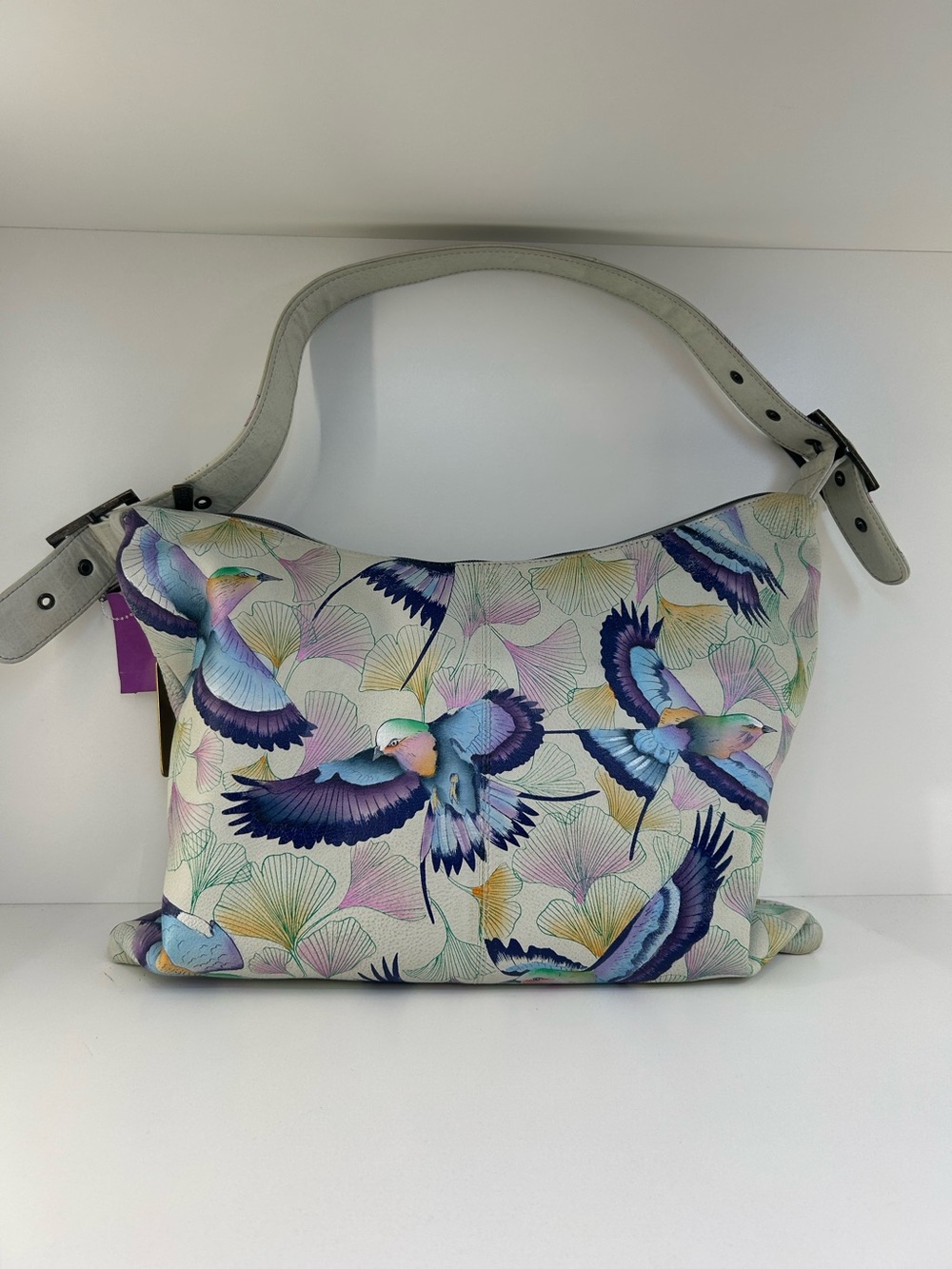 Anuschka Handpainted Satchel Leather Bag